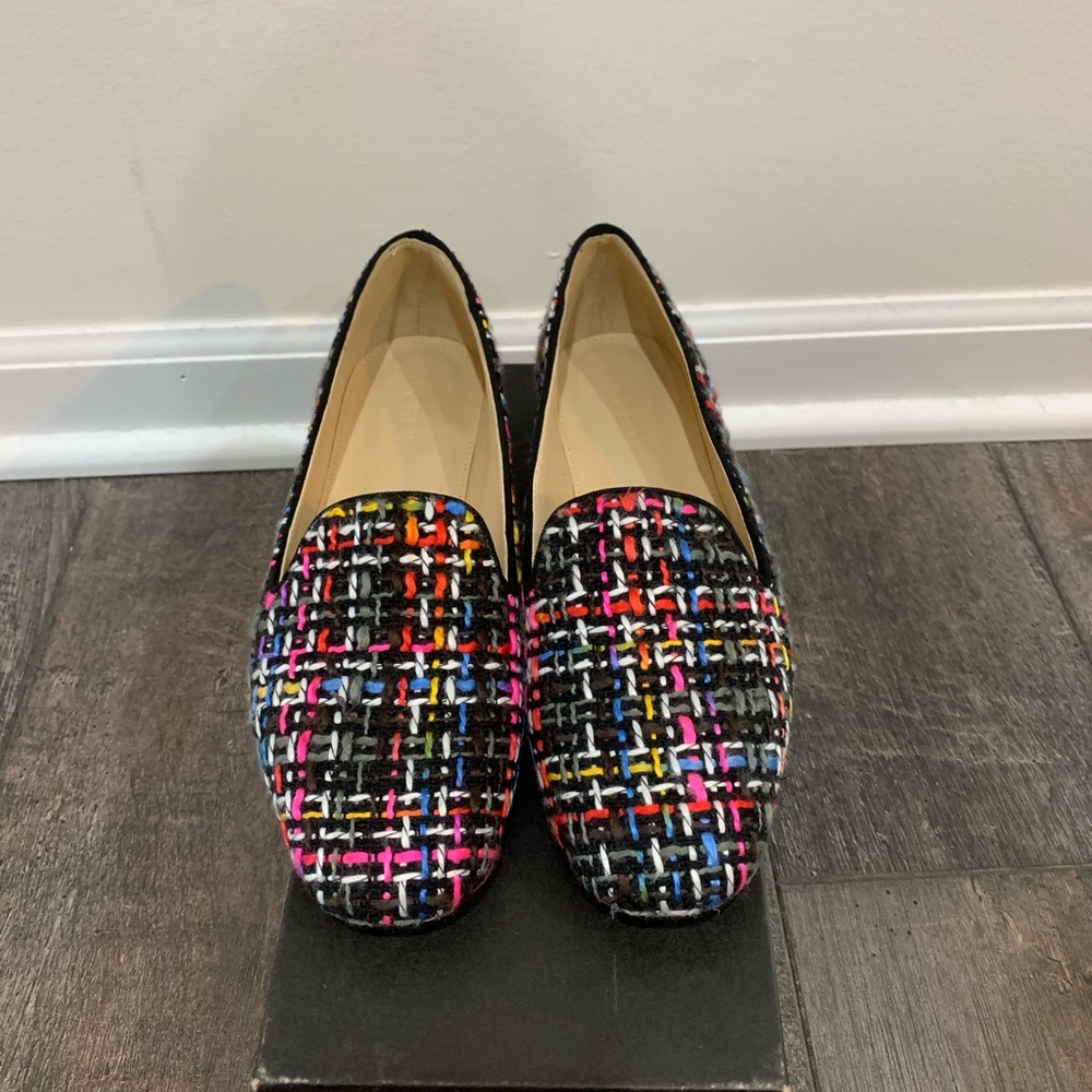 J. Crew Rainbow Multicolor Tweed Loafers - Picture 4 of 8